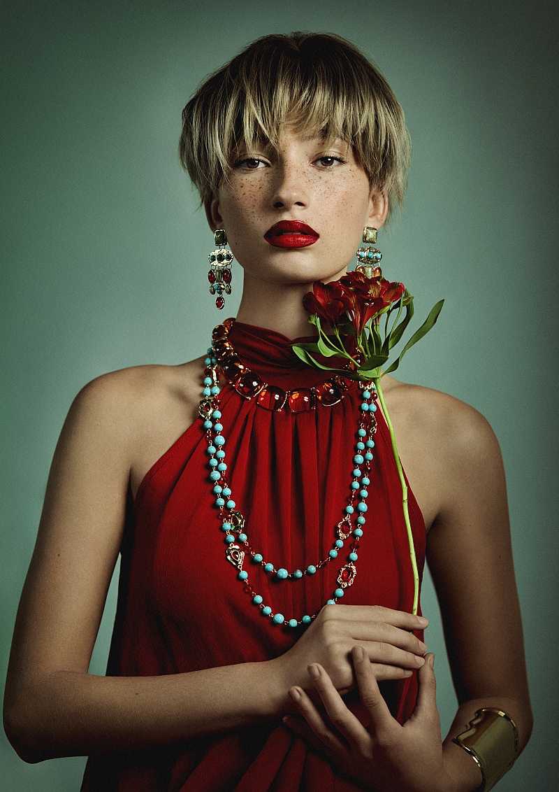 Blonde Pixie Bowl Crop with Long Fringe - Sara Allsop - Flowers of Life Collection